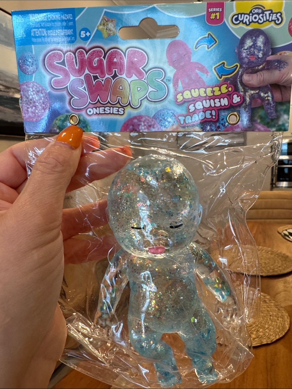 Sugar Swaps Onesies Orb Curiosities, Blue Glitter